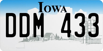 IA license plate DDM433