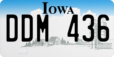 IA license plate DDM436