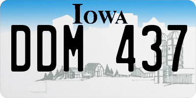 IA license plate DDM437
