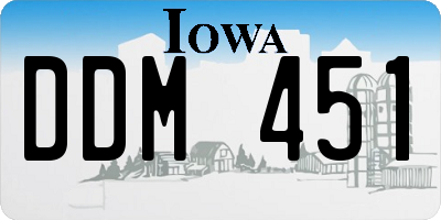 IA license plate DDM451
