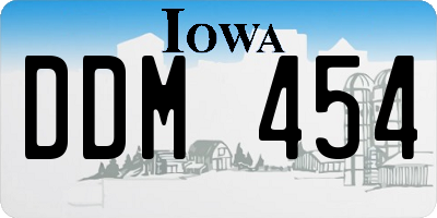 IA license plate DDM454