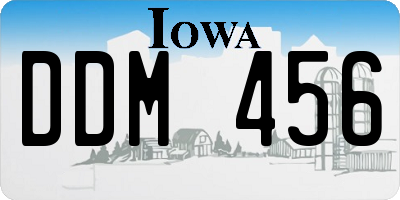 IA license plate DDM456