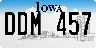 IA license plate DDM457