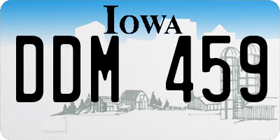 IA license plate DDM459