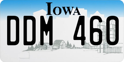 IA license plate DDM460