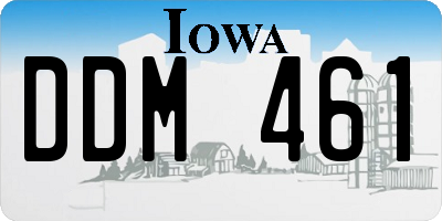 IA license plate DDM461