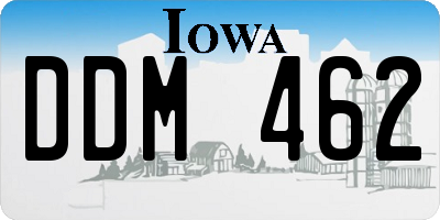 IA license plate DDM462