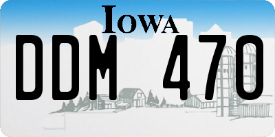 IA license plate DDM470