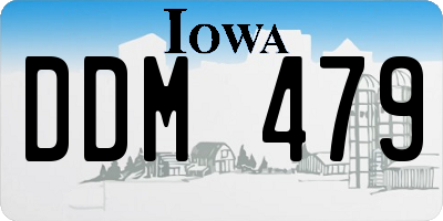 IA license plate DDM479