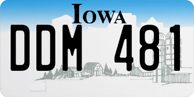 IA license plate DDM481