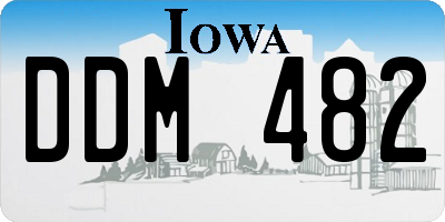 IA license plate DDM482