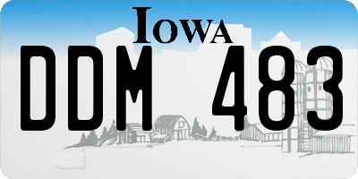 IA license plate DDM483