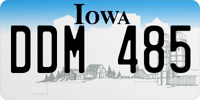 IA license plate DDM485