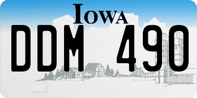 IA license plate DDM490