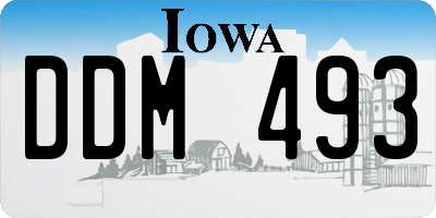 IA license plate DDM493