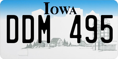 IA license plate DDM495