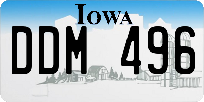 IA license plate DDM496