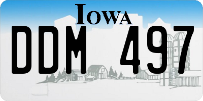 IA license plate DDM497