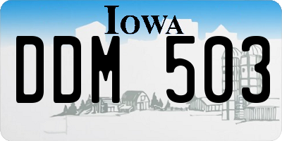 IA license plate DDM503