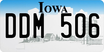 IA license plate DDM506