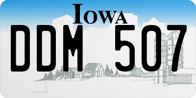 IA license plate DDM507