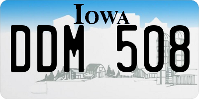 IA license plate DDM508