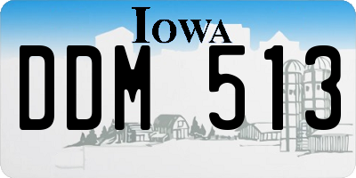 IA license plate DDM513