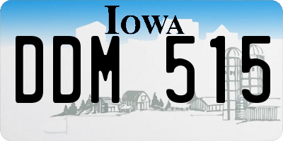 IA license plate DDM515