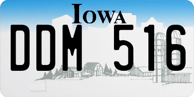 IA license plate DDM516