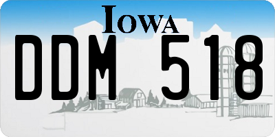 IA license plate DDM518