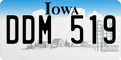 IA license plate DDM519