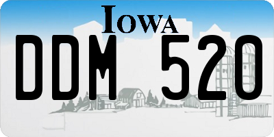 IA license plate DDM520