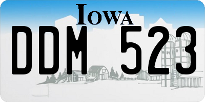 IA license plate DDM523