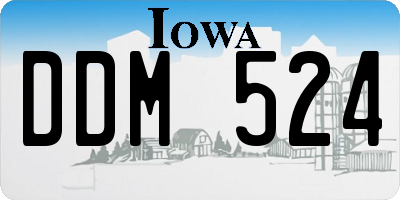 IA license plate DDM524