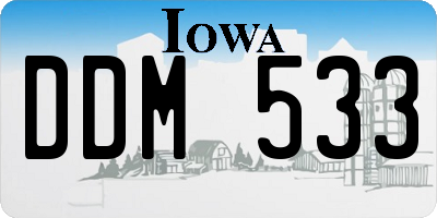 IA license plate DDM533