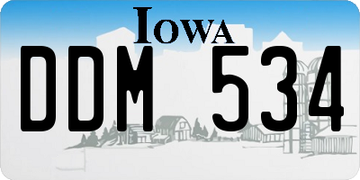 IA license plate DDM534