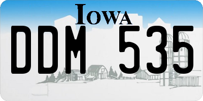 IA license plate DDM535