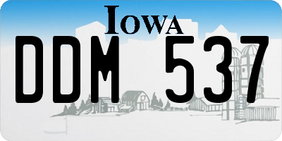 IA license plate DDM537