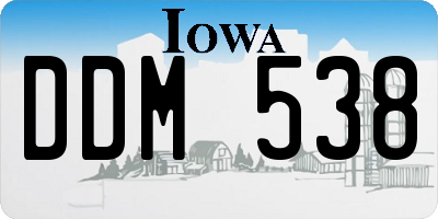 IA license plate DDM538