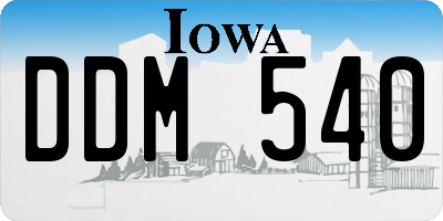 IA license plate DDM540