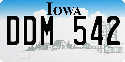 IA license plate DDM542