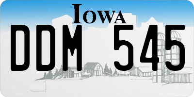 IA license plate DDM545