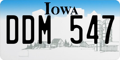 IA license plate DDM547