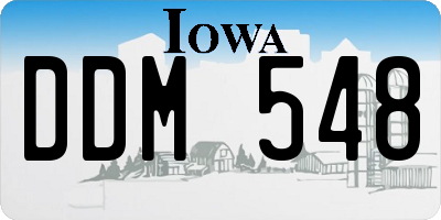 IA license plate DDM548