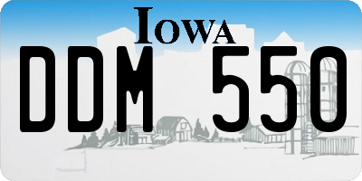 IA license plate DDM550