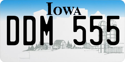 IA license plate DDM555