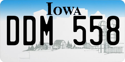 IA license plate DDM558