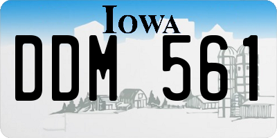 IA license plate DDM561