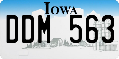 IA license plate DDM563