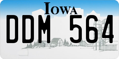 IA license plate DDM564